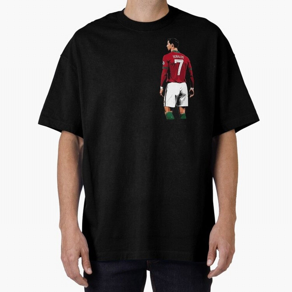 Cristiano Ronaldo inspired design Oversized T-Shirt Celebrate Supporters United by FIFA World Cup 2026 Made for Messi, England, France and Netherlands Energy, Vintage Soccer Flavor, Modern Football Stars, National Flags and Final Night Emotion;