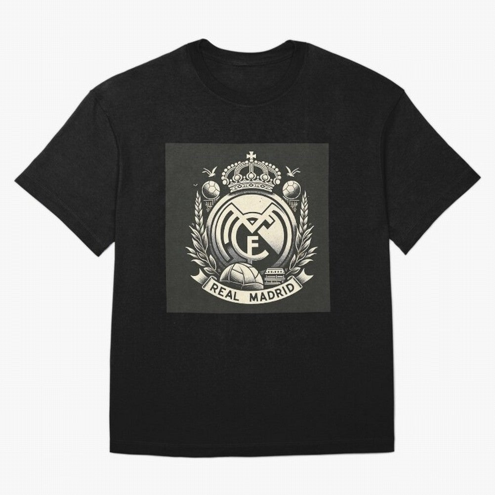VIntage Style Real Madrid Logo Oversized T-Shirt Bring a Vintage Feel to FIFA World Cup 2026 Featuring Messi, Neymar and Mbappe, Netherlands Energy, Football Festival Excitement, Trophy Ambitions, Country Rivalries and Star Player Buzz; Made for