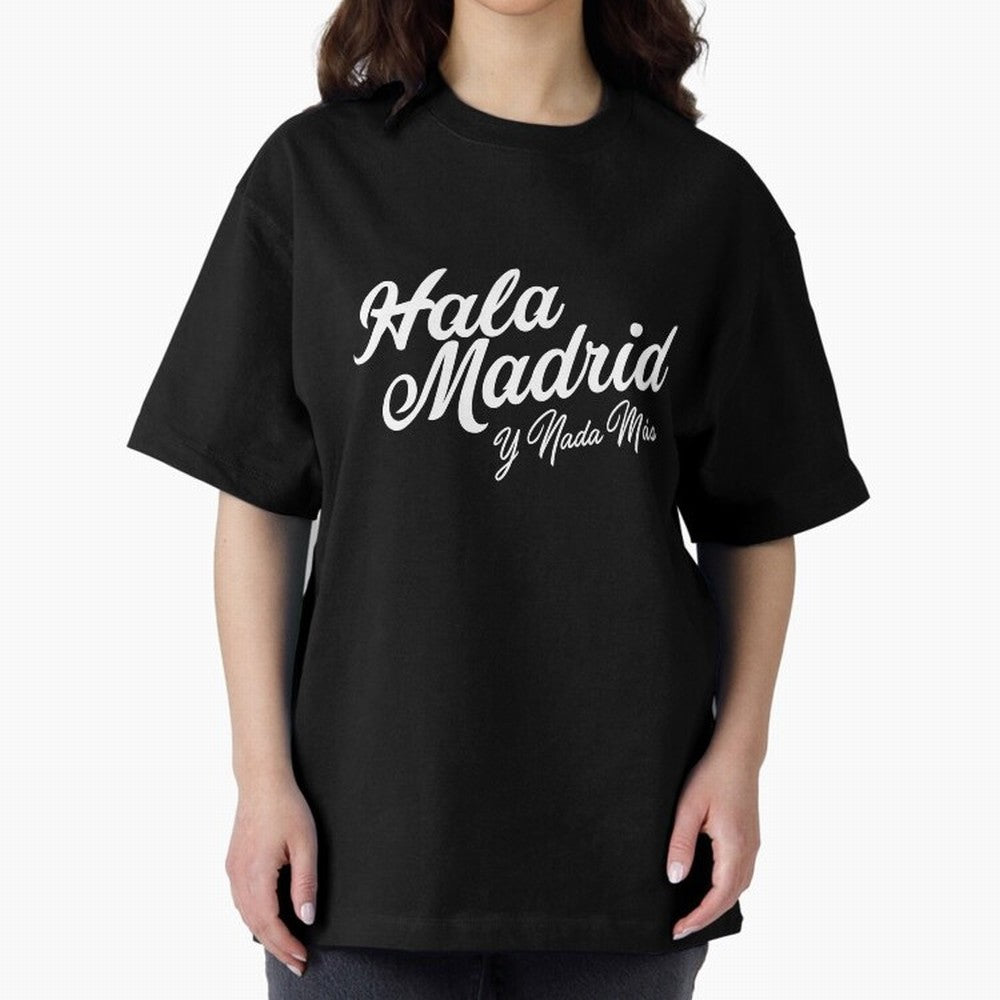 HALA MADRID Oversized T-Shirt Bring a Champion Mindset to FIFA World Cup 2026 Built around Haaland, Germany Energy, Championship Spirit, Famous Goals, Roaring Crowds and International Football Unity; Created for Match Day Parties, Soccer Gifts, Fan