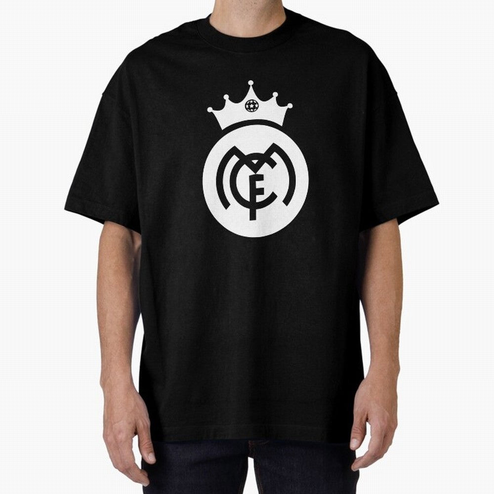 King of Kings Real-Madrid Oversized T-Shirt Represent Football Lovers during FIFA World Cup 2026 USA Canada Mexico for Fans of Mbappe and Brazil, Portugal and Argentina, Bringing Retro Football Energy, Iconic Rivalries, Trophy Chase Drama and