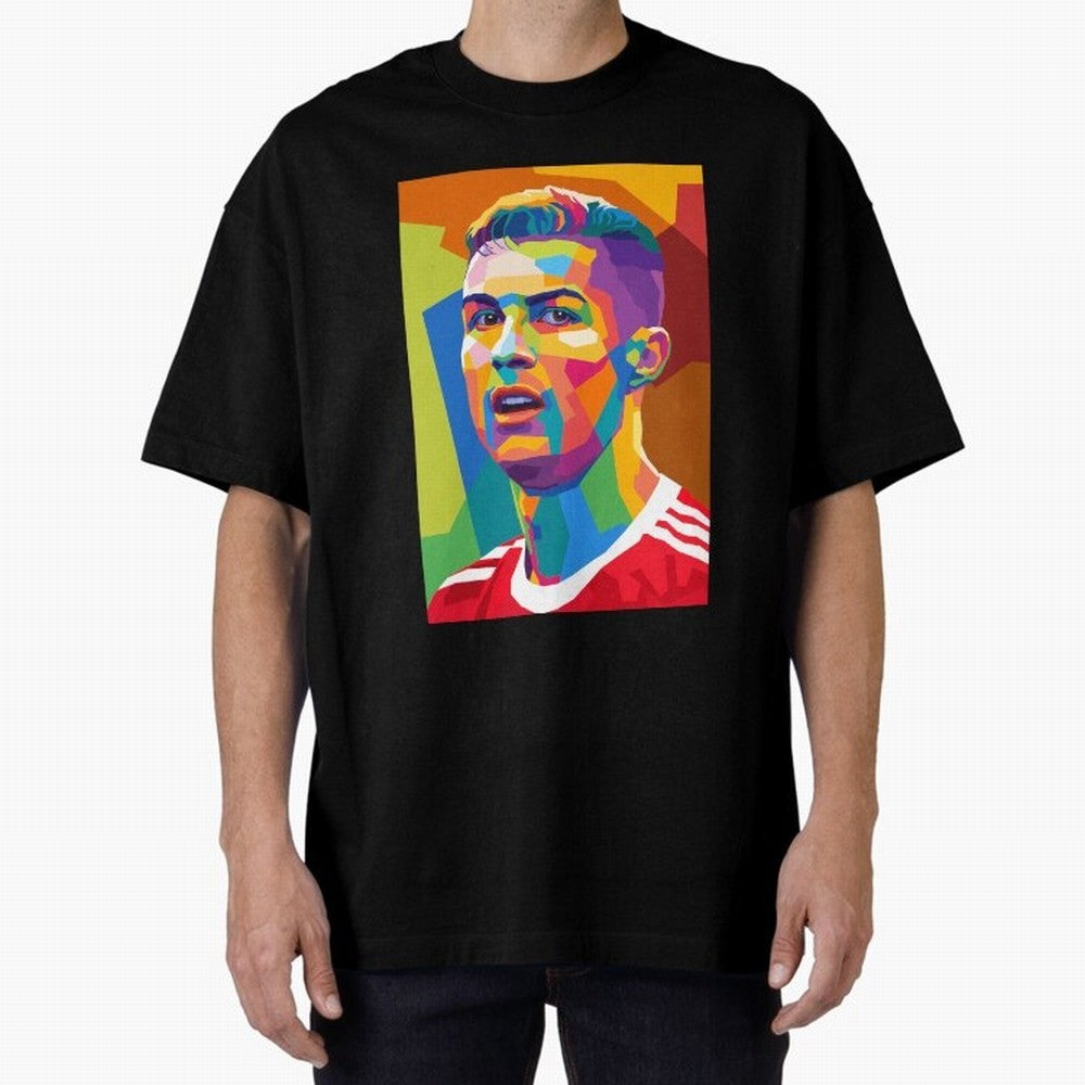 Cristiano Ronaldo Wpap Pop Art Oversized T-Shirt Bring World Football Passion into FIFA World Cup 2026 USA Canada Mexico Spirit, Featuring Spain, Cristiano Ronaldo, Football Festival Excitement, Trophy Ambitions, Country Rivalries and Star Player