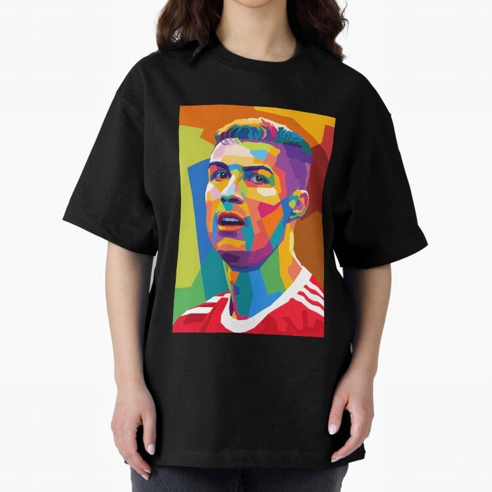 Cristiano Ronaldo Wpap Pop Art Oversized T-Shirt Bring World Football Passion into FIFA World Cup 2026 USA Canada Mexico Spirit, Featuring Spain, Cristiano Ronaldo, Football Festival Excitement, Trophy Ambitions, Country Rivalries and Star Player