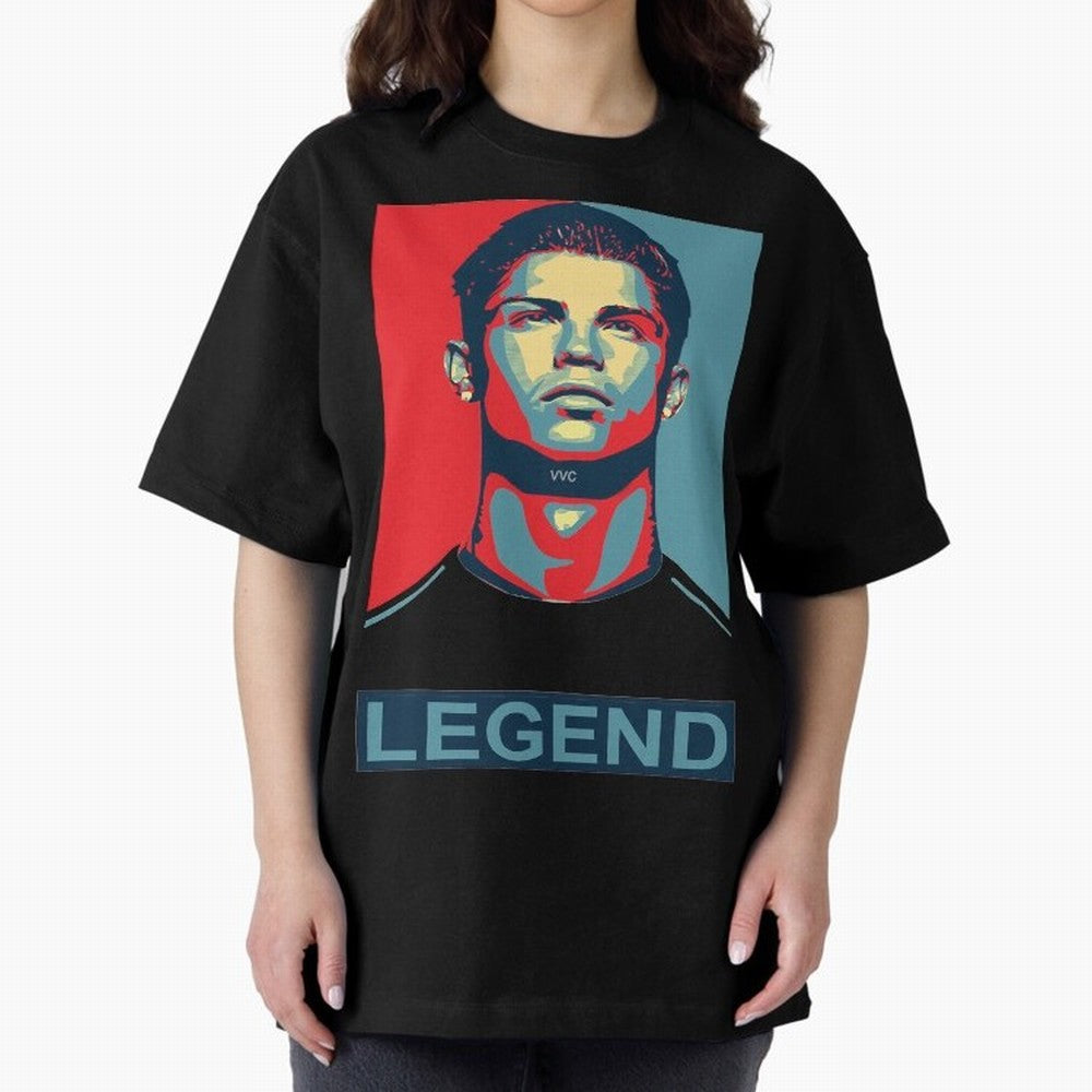 cristiano ronaldo legend Es Oversized T-Shirt Honor the Beautiful Game during the FIFA World Cup 2026 Group Stage Journey through Neymar, Haaland and Cristiano Ronaldo Highlights, Argentina and Brazil Pride, Stadium Memories, Football Loyalty,