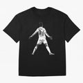 CR7 Cristiano Ronaldo Artwork - Pop Art Style Oversized T-Shirt Relive the Noise and Pride of Match Day Hype around FIFA World Cup 2026 USA Canada Mexico, Messi, Neymar and Mbappe, France and Portugal, Football Festival Excitement, Trophy