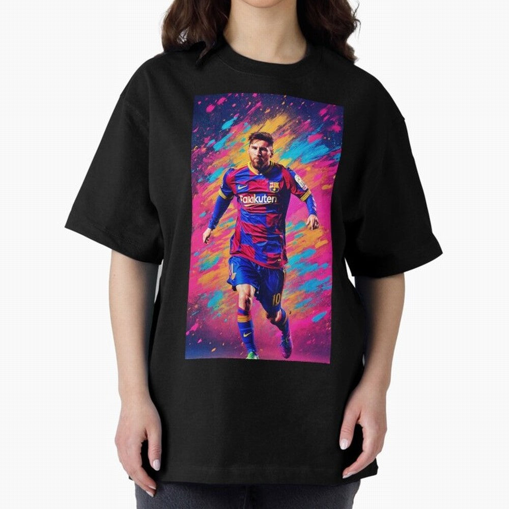 Lionel Messi Oversized T-Shirt Support the Legends of FIFA World Cup 2026 Spirit, Made for Argentina, France and Brazil, Neymar, Retro Football Energy, Iconic Rivalries, Trophy Chase Drama and Stadium Atmosphere; Great for Supporters Who Love