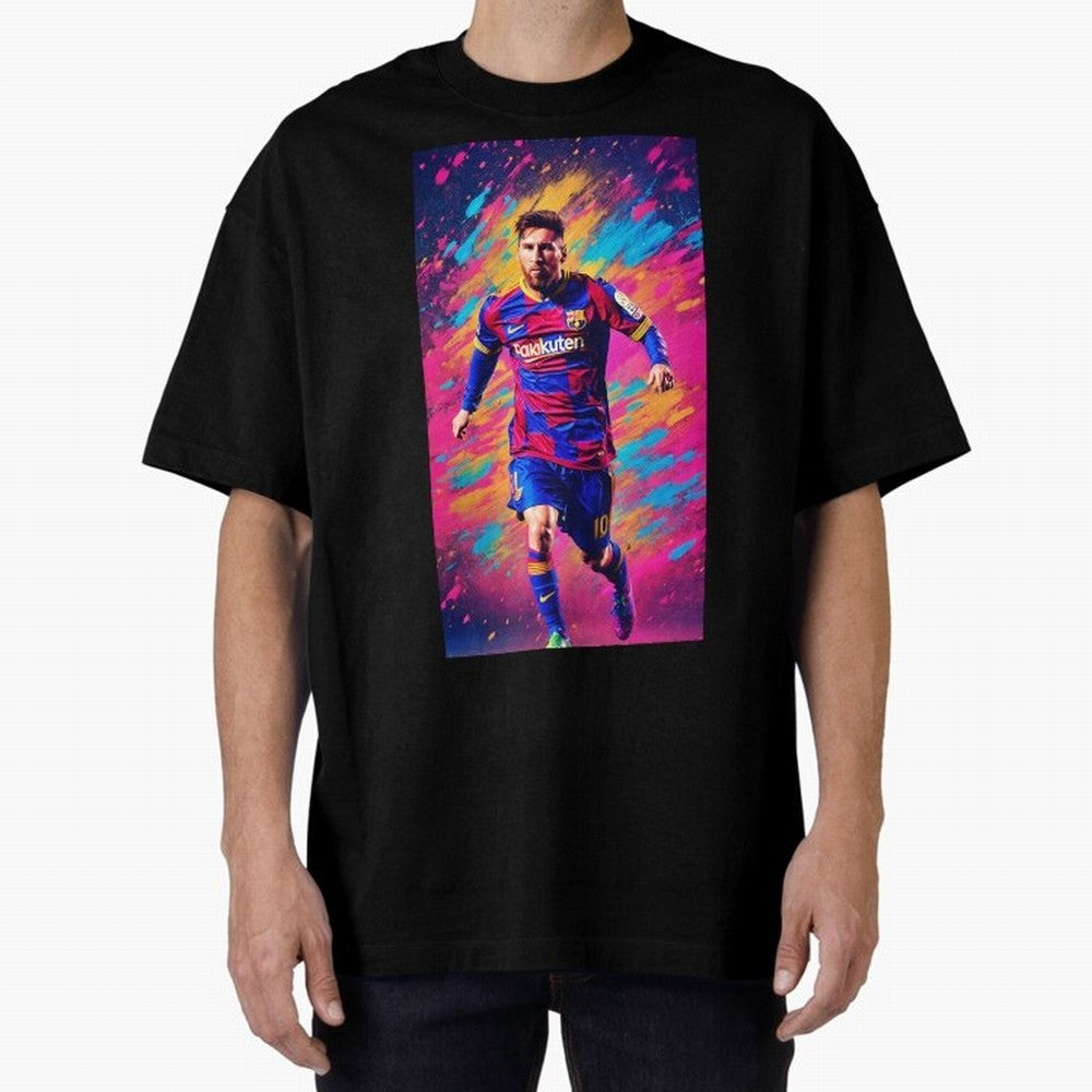 Lionel Messi Oversized T-Shirt Support the Legends of FIFA World Cup 2026 Spirit, Made for Argentina, France and Brazil, Neymar, Retro Football Energy, Iconic Rivalries, Trophy Chase Drama and Stadium Atmosphere; Great for Supporters Who Love