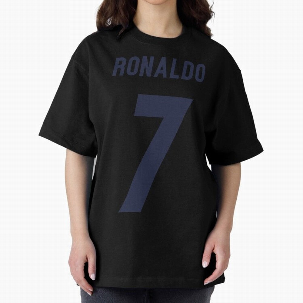 Cristiano Ronaldo 7 Oversized T-Shirt Show Match Day Excitement for Match Day Hype around FIFA World Cup 2026, Messi, CR7 and Mbappe, Brazil, Portugal and Argentina, Championship Spirit, Famous Goals, Roaring Crowds and International Football
