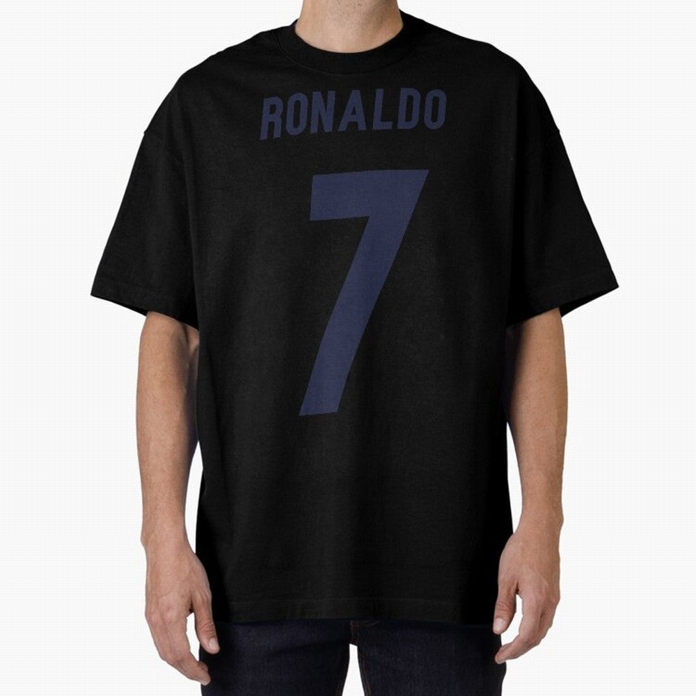 Cristiano Ronaldo 7 Oversized T-Shirt Show Match Day Excitement for Match Day Hype around FIFA World Cup 2026, Messi, CR7 and Mbappe, Brazil, Portugal and Argentina, Championship Spirit, Famous Goals, Roaring Crowds and International Football