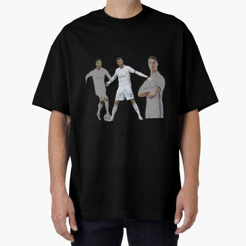 RONALDO Oversized T-Shirt Feel the Trophy Chase of FIFA World Cup 2026 for Fans of CR7 and Messi and England, France and Netherlands, Bringing Tournament Hype, Historic Matchups, Family Viewing Parties and Global Sports Pride; Perfect for People