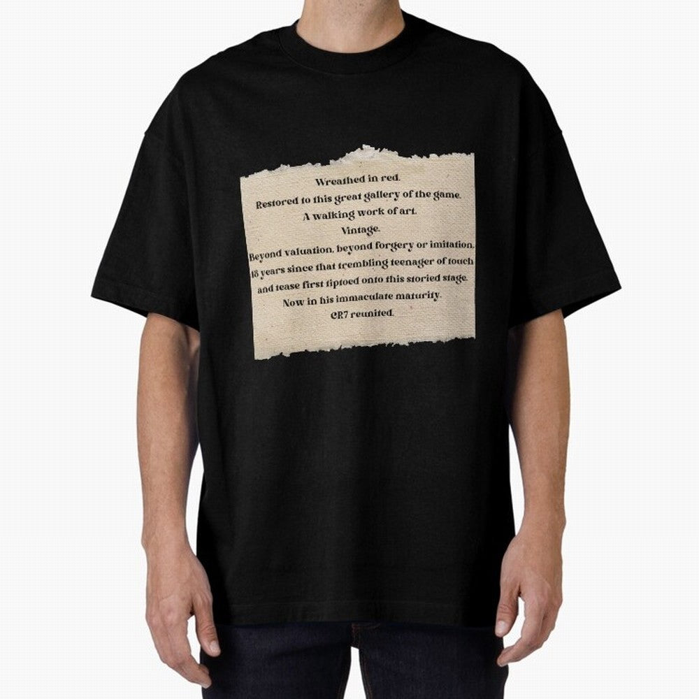 Cristiano Ronaldo Peter Drury Oversized T-Shirt Live the Energy of FIFA World Cup 2026 Spirit, Celebrating Spain and Netherlands, Cristiano Ronaldo, Championship Spirit, Famous Goals, Roaring Crowds and International Football Unity; Perfect for