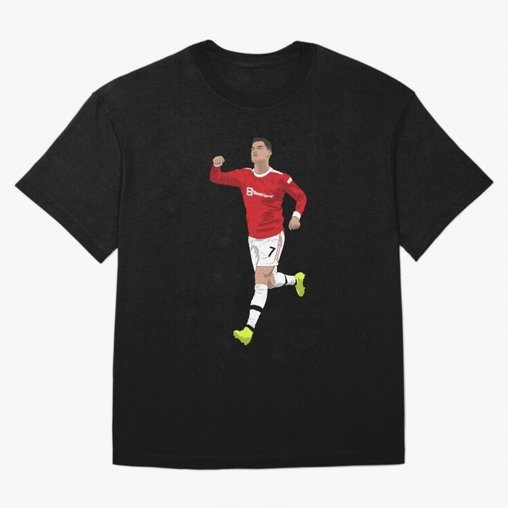 Cristiano Ronaldo Right Here Goal Celebration Oversized T-Shirt Represent Fans Who Live for FIFA World Cup 2026 for Fans of Haaland and Mbappe and Germany, Bringing Retro Football Energy, Iconic Rivalries, Trophy Chase Drama and Stadium Atmosphere;