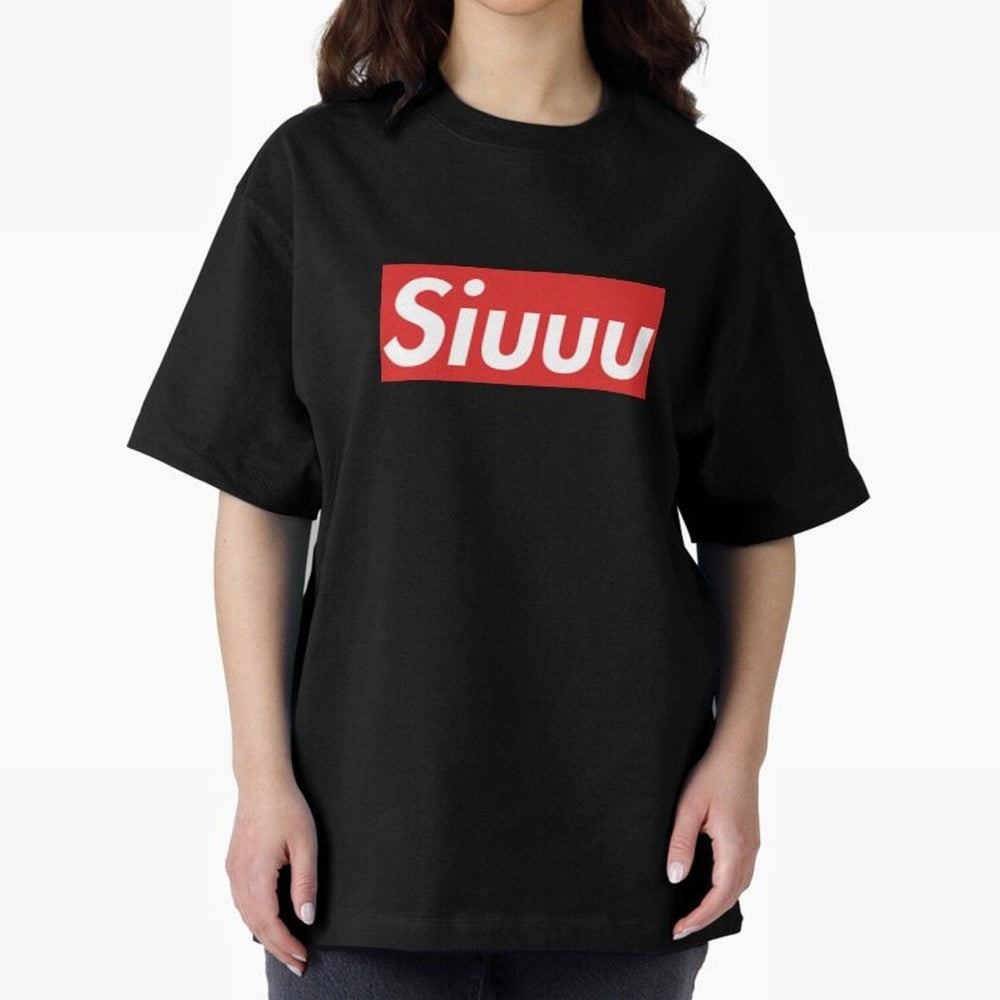Siuu Oversized T-Shirt Feel International Energy from FIFA World Cup 2026 Group Stage Celebrating Mbappe, England and Germany Energy, Champion Mindset, Group Stage Buzz, Knockout Tension and Passionate Fan Culture; Perfect for Supporters Who Want