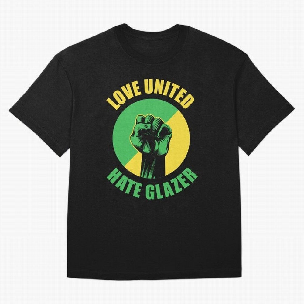 Love United Hate Glazer Oversized T-Shirt Discover FIFA World Cup 2026 Filled with Cristiano Ronaldo, Germany Energy, Sports Nostalgia, International Competition, Famous Players and Unforgettable Victories; Great for Supporters Who Love Legendary