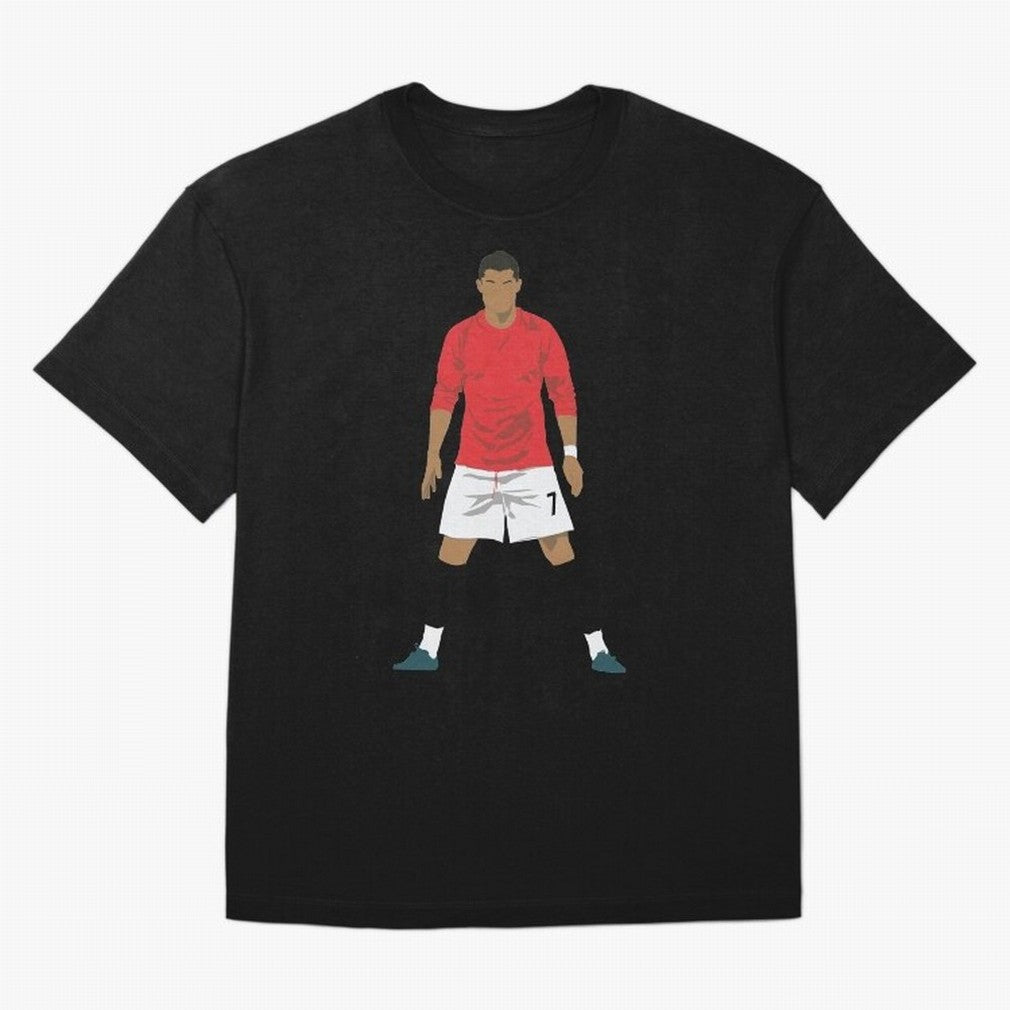 Cristiano Ronaldo MUFC Oversized T-Shirt Experience the Global Stage of FIFA World Cup 2026 Group Stage Centered on Mbappe and Neymar, England Energy, Supporter Pride, Iconic Celebrations, Legendary Names and Global Match Day Energy; Ideal for