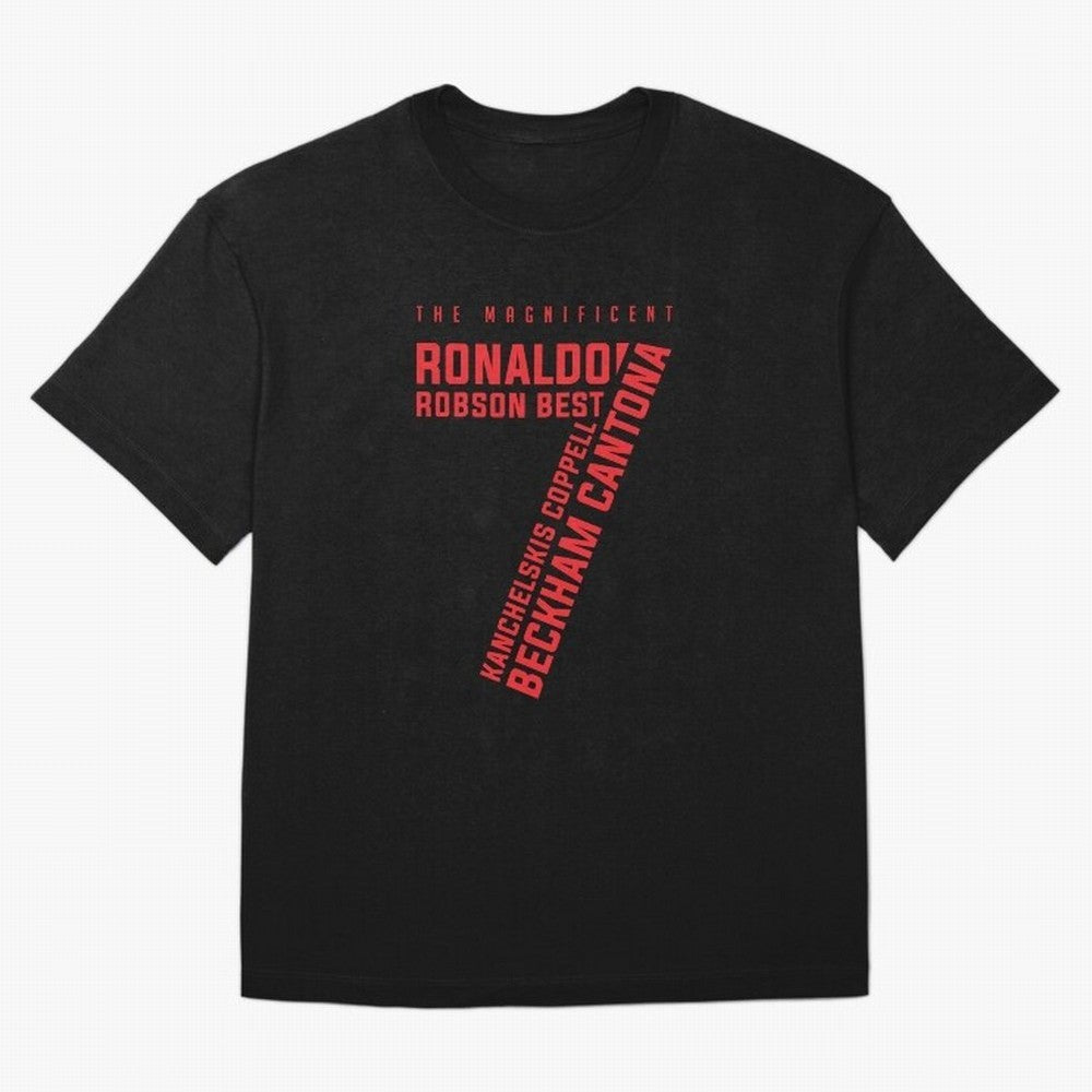 The Magnificent Seven - Man Utd Oversized T-Shirt Stand Proud for FIFA World Cup 2026 Group Stage Highlighting Cristiano Ronaldo, Argentina, France and Brazil Energy, Soccer Culture, Superstar Moments, National Team Dreams and Competitive Fire;