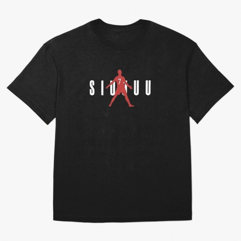Cristiano Ronaldo Manchester United Siuuuu Oversized T-Shirt Relive FIFA World Cup 2026 USA Canada Mexico for Fans of Mbappe and Neymar and Brazil, Portugal and Argentina, Bringing Goal Celebration Energy, Supporter Heritage, Football Icons and