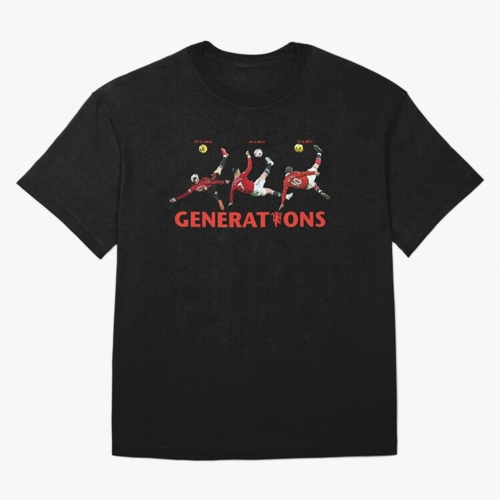 Generations of Manchester United Oversized T-Shirt Follow Every Goal of the FIFA World Cup 2026 USA Canada Mexico Journey through Cristiano Ronaldo, Haaland and CR7 Highlights, England and Germany Pride, Sports Nostalgia, International Competition,