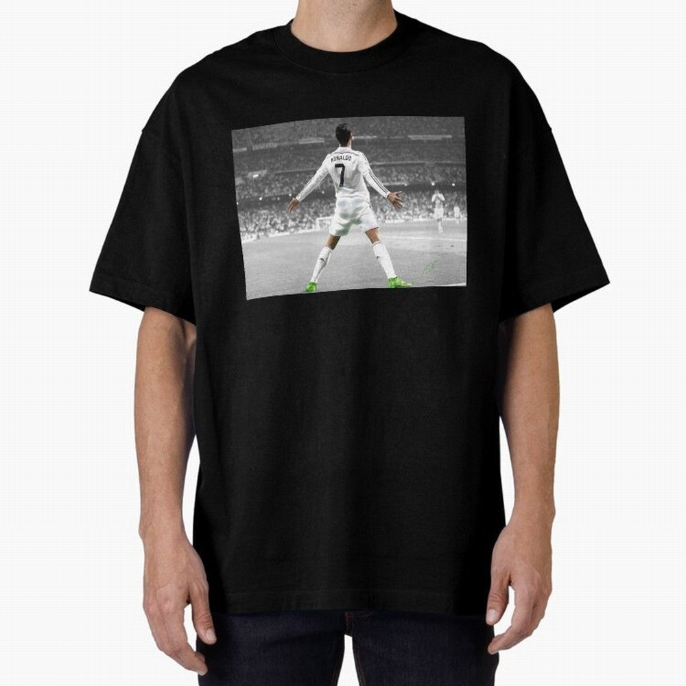 Cristiano Ronaldo 7 Oversized T-Shirt Celebrate the Biggest Stage of Match Day Hype around FIFA World Cup 2026, Messi, CR7 and Mbappe, France and Portugal, Tournament Hype, Historic Matchups, Family Viewing Parties and Global Sports Pride; Created
