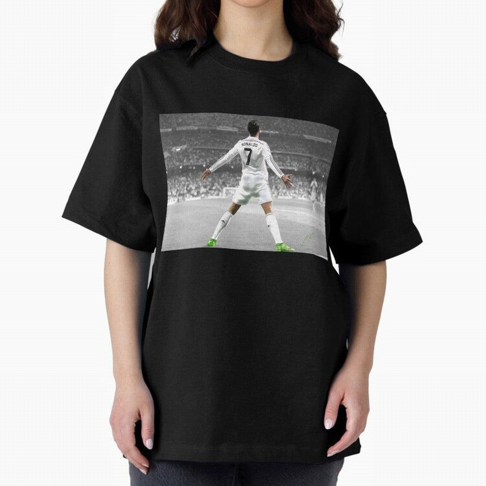Cristiano Ronaldo 7 Oversized T-Shirt Celebrate the Biggest Stage of Match Day Hype around FIFA World Cup 2026, Messi, CR7 and Mbappe, France and Portugal, Tournament Hype, Historic Matchups, Family Viewing Parties and Global Sports Pride; Created