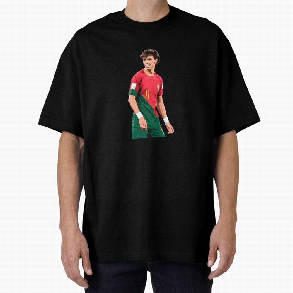 Joao Felix Oversized T-Shirt Stand Out with Spirit from Match Day Hype around FIFA World Cup 2026, Mbappe and Neymar, Argentina and Brazil, Football Festival Excitement, Trophy Ambitions, Country Rivalries and Star Player Buzz; Ideal for Fans Who