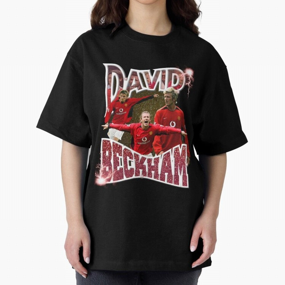 David Beckham Graphic Tee Oversized T-Shirt Bring International Match Energy to FIFA World Cup 2026 for Fans of Messi, CR7 and Mbappe and Spain, Bringing Stadium Memories, Football Loyalty, International Chants and Championship Tradition; Ideal for