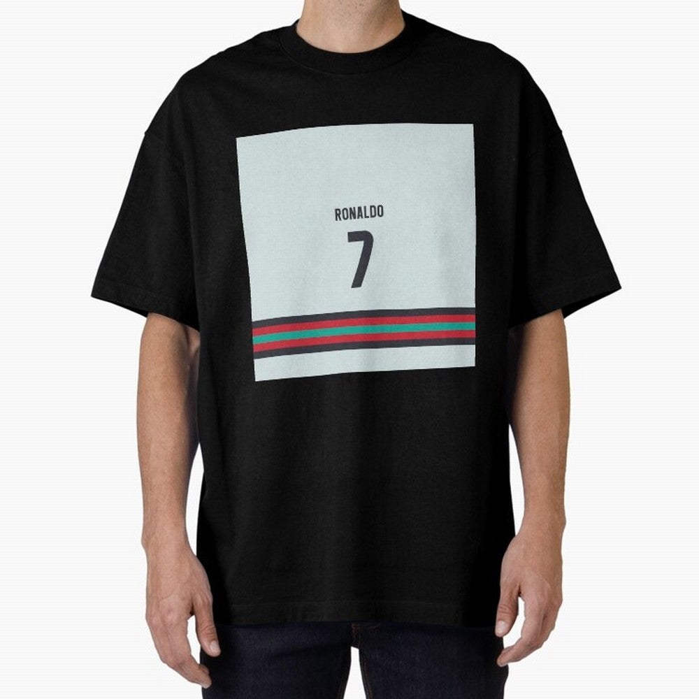 Cristiano Ronaldo Portugal Away Oversized T-Shirt Support FIFA World Cup 2026 USA Canada Mexico Spirit, Built around Netherlands, Messi, Neymar and Mbappe, Worldwide Fan Energy, Dramatic Goals, Stadium Lights and Championship Celebrations; Great