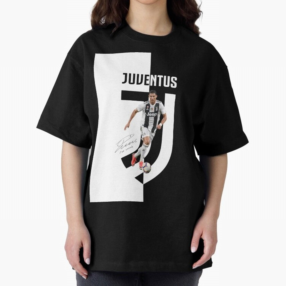 cristiano ronaldo - juventus - soccer top Oversized T-Shirt Follow the Road to FIFA World Cup 2026 USA Canada Mexico Highlighting Cristiano Ronaldo, Spain Energy, Match Day Excitement, Supporter Culture, Golden Goals and Global Football Passion;