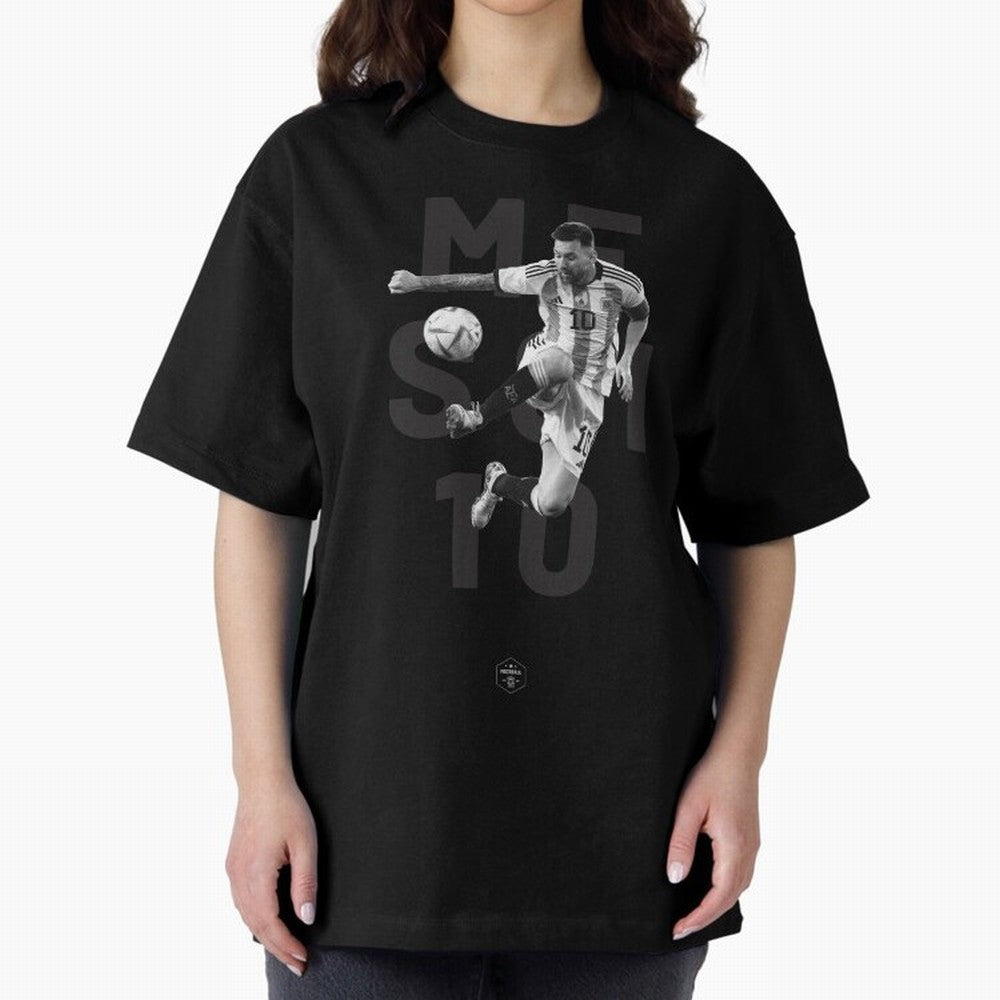 Lionel Messi Oversized T-Shirt Bring Home Global Football Passion for FIFA World Cup 2026 Group Stage, Built around Messi and Cristiano Ronaldo, Portugal, Football Festival Excitement, Trophy Ambitions, Country Rivalries and Star Player Buzz; Ideal
