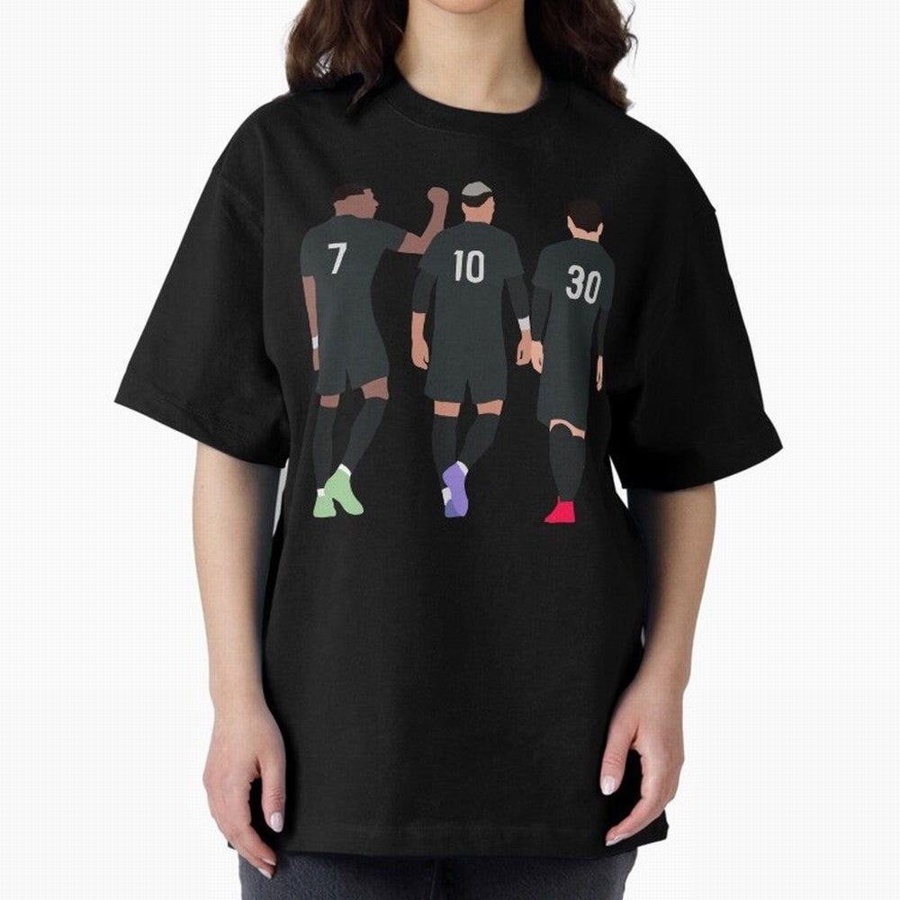 Messi Neymar France Football Players Trio Mmn #y79 Oversized T-Shirt Honor Champions and Dreams in the FIFA World Cup 2026 USA Canada Mexico Journey through Cristiano Ronaldo, Haaland and CR7 Highlights, Portugal, Spain and Germany Pride, Worldwide