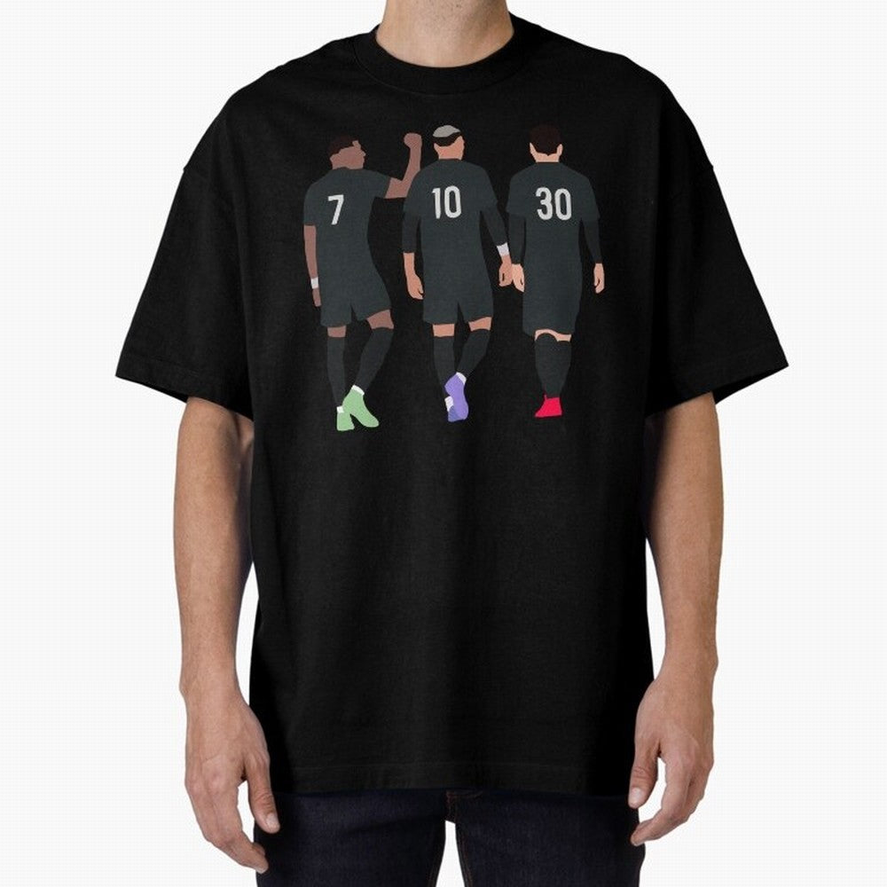 Messi Neymar France Football Players Trio Mmn #y79 Oversized T-Shirt Honor Champions and Dreams in the FIFA World Cup 2026 USA Canada Mexico Journey through Cristiano Ronaldo, Haaland and CR7 Highlights, Portugal, Spain and Germany Pride, Worldwide
