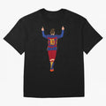Lionel Messi - Fc Barcelona #s14 Oversized T-Shirt Follow the Final Road of FIFA World Cup 2026 Group Stage Driven by Messi and Cristiano Ronaldo, England, France and Netherlands Energy, Worldwide Fan Energy, Dramatic Goals, Stadium Lights and