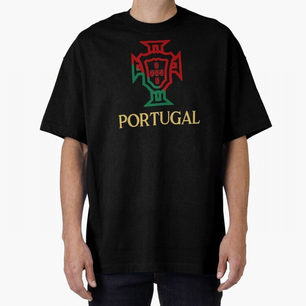 Portugal Tuga D Gold Oversized T-Shirt Bring Match Day Fire to FIFA World Cup 2026 Group Stage Spirit, Featuring Argentina and Brazil, Mbappe, Match Day Excitement, Supporter Culture, Golden Goals and Global Football Passion; Ideal for Football