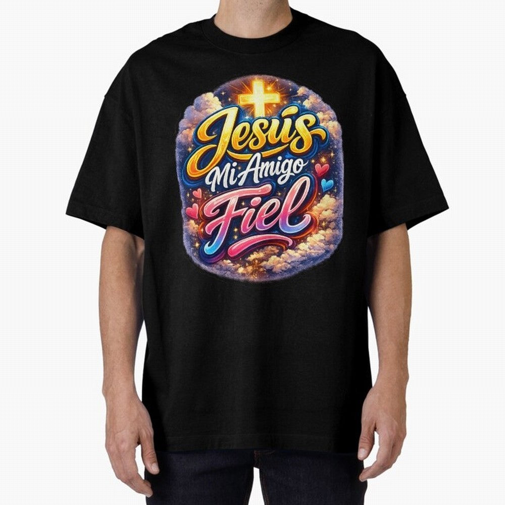 Jesus my faithful friend Oversized T-Shirt Feel International Energy from Global Football Passion for FIFA World Cup 2026, Featuring Haaland and Mbappe, Portugal, Spain and Germany, Championship Spirit, Famous Goals, Roaring Crowds and