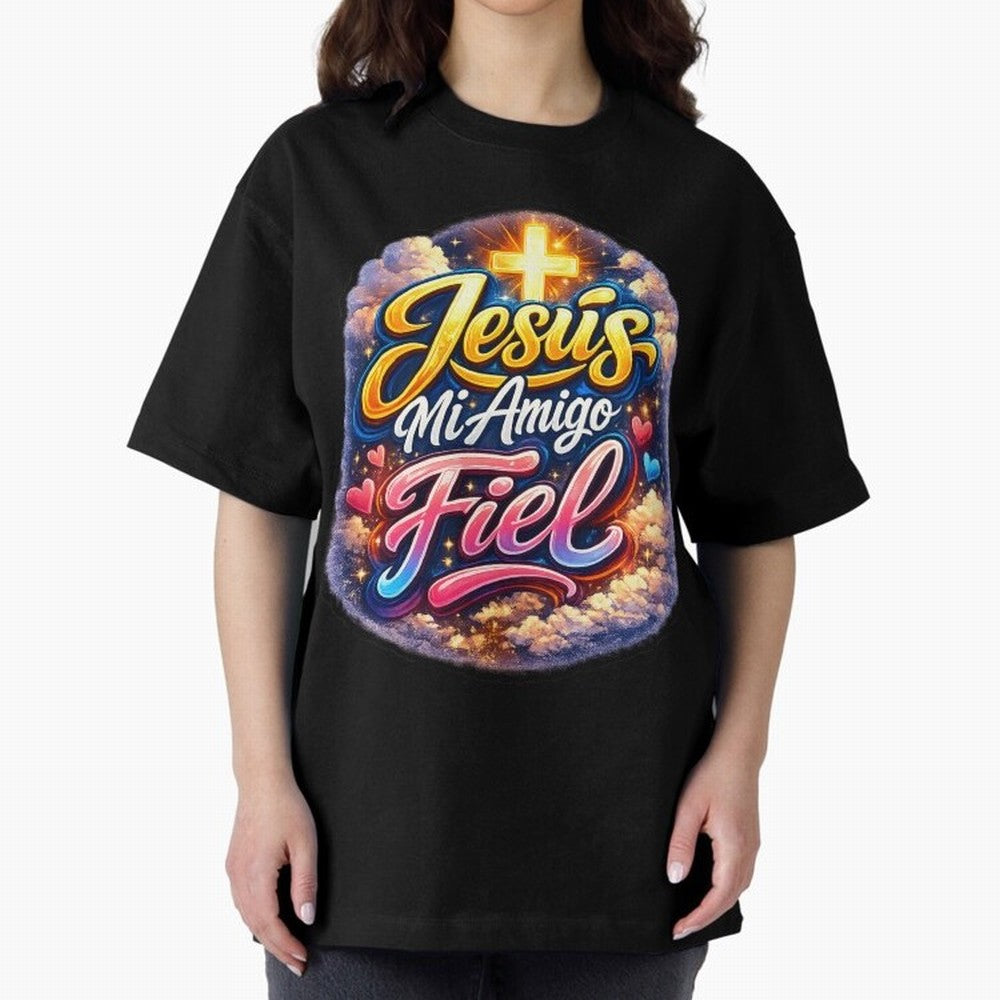 Jesus my faithful friend Oversized T-Shirt Feel International Energy from Global Football Passion for FIFA World Cup 2026, Featuring Haaland and Mbappe, Portugal, Spain and Germany, Championship Spirit, Famous Goals, Roaring Crowds and