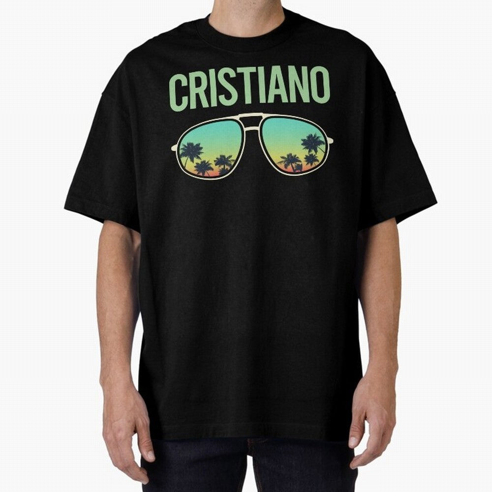 Cool Glasses Cristiano Oversized T-Shirt Capture Stadium Memories from the FIFA World Cup 2026 Group Stage Journey through Cristiano Ronaldo Highlights, France and Portugal Pride, Soccer Culture, Superstar Moments, National Team Dreams and