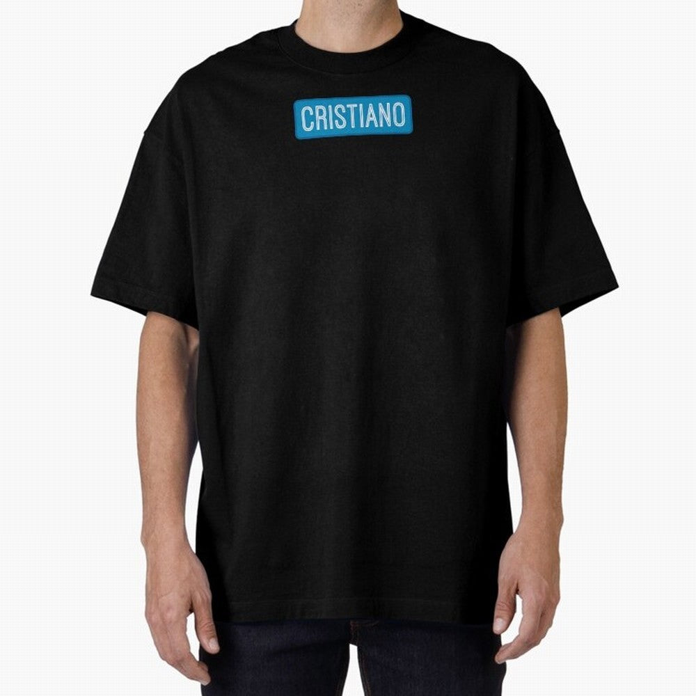 Cristiano Name Oversized T-Shirt Make Memories around FIFA World Cup 2026 Centered on Haaland, Spain Energy, Worldwide Fan Energy, Dramatic Goals, Stadium Lights and Championship Celebrations; Perfect for Supporters Who Want Bold Football Energy,