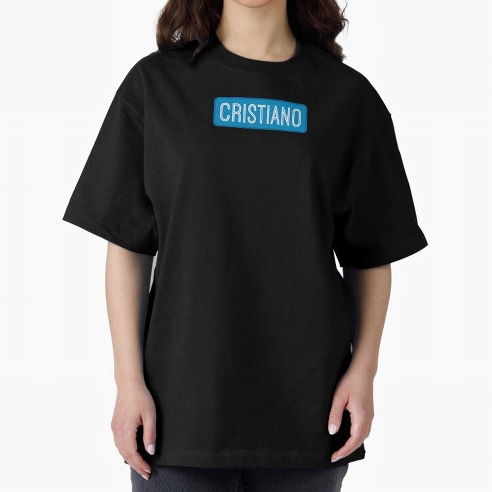 Cristiano Name Oversized T-Shirt Make Memories around FIFA World Cup 2026 Centered on Haaland, Spain Energy, Worldwide Fan Energy, Dramatic Goals, Stadium Lights and Championship Celebrations; Perfect for Supporters Who Want Bold Football Energy,