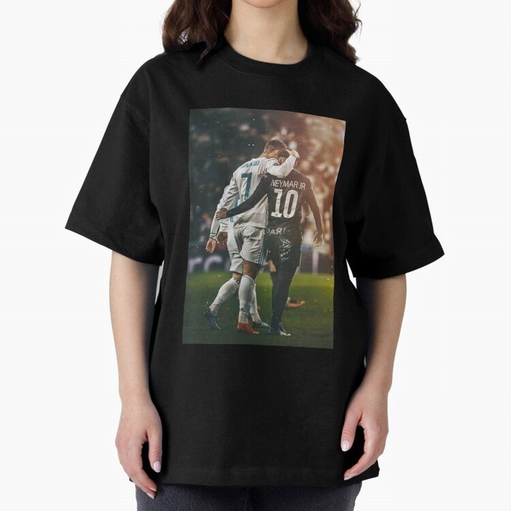 Neymar and Ronaldo Oversized T-Shirt Show Your Love for the FIFA World Cup 2026 USA Canada Mexico Journey through Messi and Cristiano Ronaldo Highlights, England, France and Netherlands Pride, Tournament Hype, Historic Matchups, Family Viewing