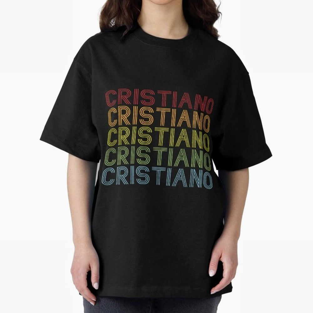 Cristiano Name T Shirt - Cristiano Vintage Retro Cristiano Name Gift Item Tee Oversized T-Shirt Share Match Day Hype around FIFA World Cup 2026 USA Canada Mexico, Mbappe, Argentina and Brazil, Worldwide Fan Energy, Dramatic Goals, Stadium Lights