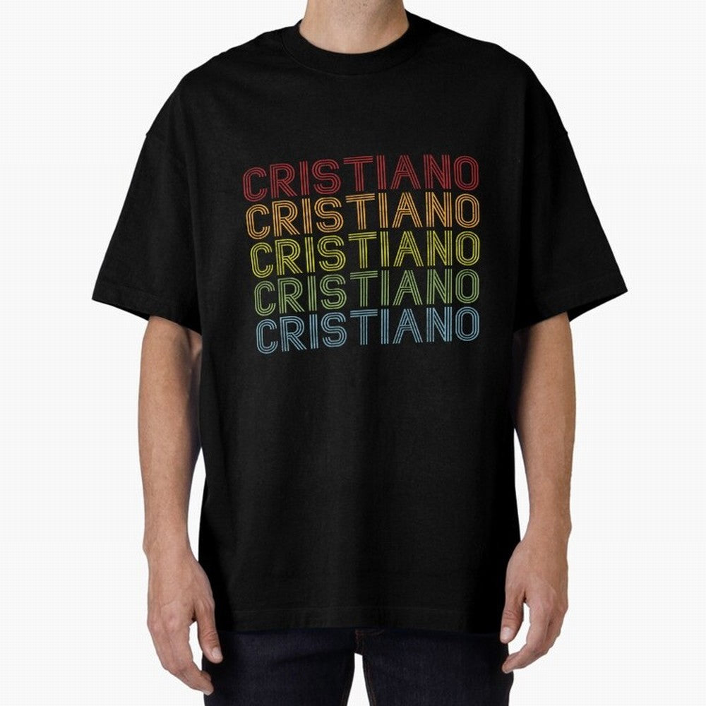 Cristiano Name T Shirt - Cristiano Vintage Retro Cristiano Name Gift Item Tee Oversized T-Shirt Share Match Day Hype around FIFA World Cup 2026 USA Canada Mexico, Mbappe, Argentina and Brazil, Worldwide Fan Energy, Dramatic Goals, Stadium Lights