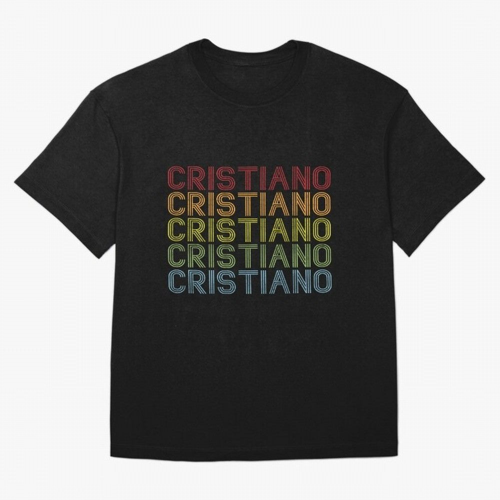 Cristiano Name T Shirt - Cristiano Vintage Retro Cristiano Name Gift Item Tee Oversized T-Shirt Share Match Day Hype around FIFA World Cup 2026 USA Canada Mexico, Mbappe, Argentina and Brazil, Worldwide Fan Energy, Dramatic Goals, Stadium Lights