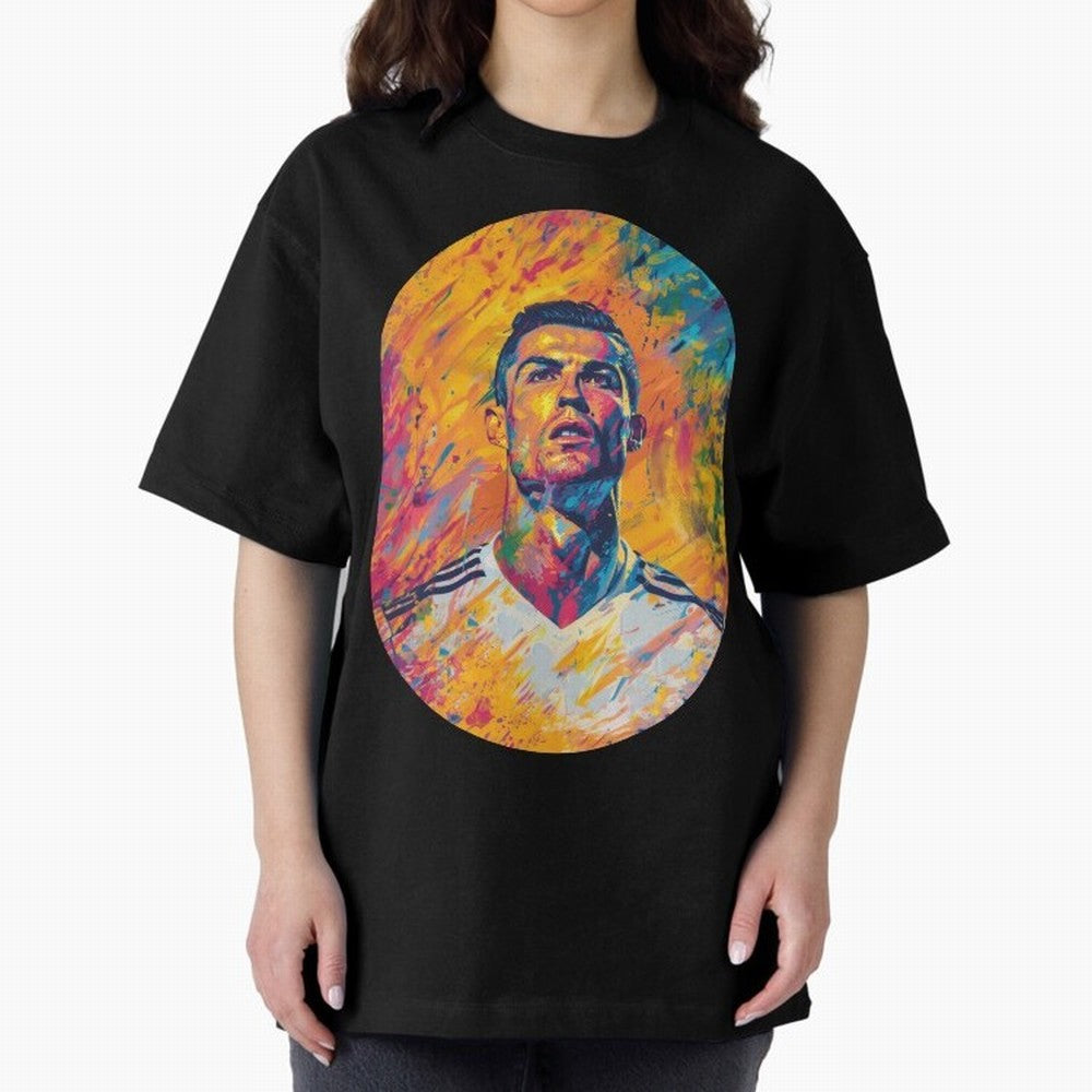 Cristiano Oversized T-Shirt Create FIFA World Cup 2026 Group Stage Driven by Neymar, France Energy, Match Day Excitement, Supporter Culture, Golden Goals and Global Football Passion; Great for Supporters Who Love Legendary Players, National Teams,