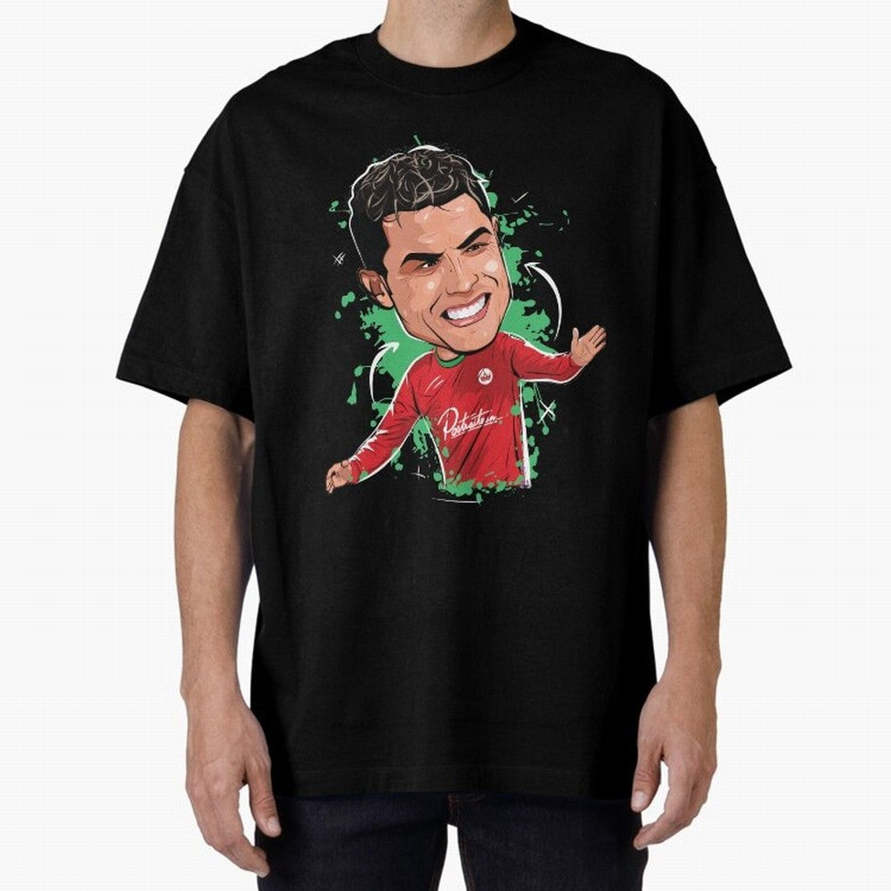 Cristiano Oversized T-Shirt Wear the Spirit of FIFA World Cup 2026 Spirit, Highlighting England and Germany, CR7, Supporter Pride, Iconic Celebrations, Legendary Names and Global Match Day Energy; Ideal for Football Dads, Football Moms, Friends,