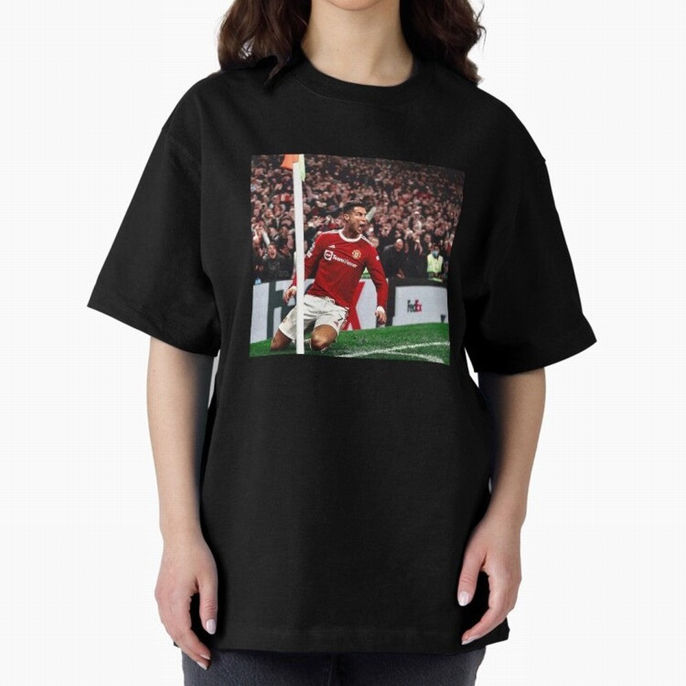 Cristiano Oversized T-Shirt Make Memories around FIFA World Cup 2026 USA Canada Mexico Spirit, Driven by Portugal, Spain and Germany, Mbappe and Neymar, Championship Spirit, Famous Goals, Roaring Crowds and International Football Unity; Perfect for