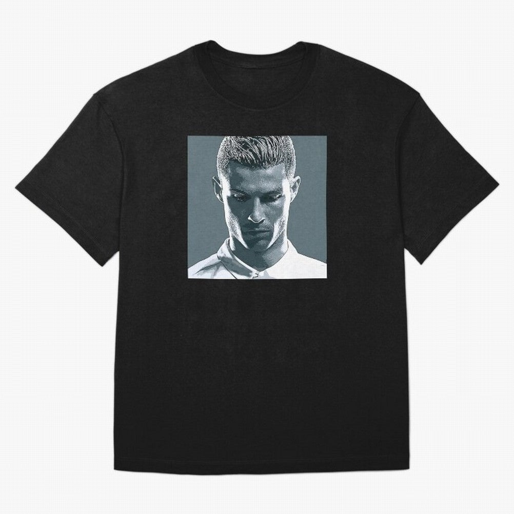 Ronaldo Portrait Oversized T-Shirt Cheer through Every Moment of Global Football Passion for FIFA World Cup 2026 Group Stage, Built around Messi, Brazil, Portugal and Argentina, Goal Celebration Energy, Supporter Heritage, Football Icons and