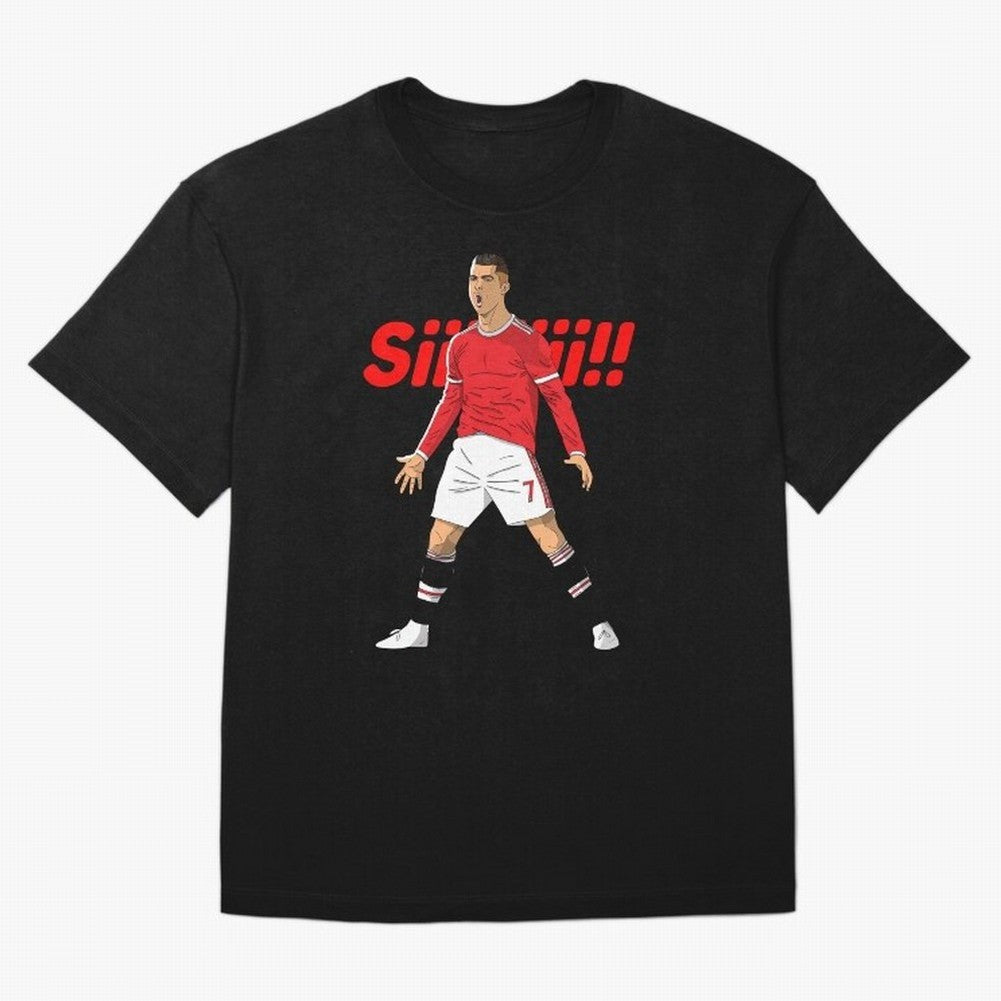 CR7 Siiiii!, Cristiano Ronaldo's trademark goal celebration Oversized T-Shirt Support Your Favorite Stars during FIFA World Cup 2026 USA Canada Mexico Spirit, Capturing England and Germany, Cristiano Ronaldo, Fan Favorite Moments, National Team