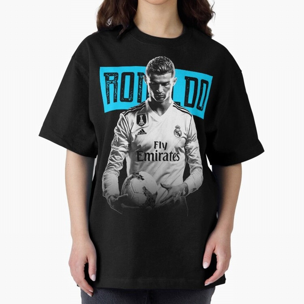 Cristiano Ronaldo The Best Oversized T-Shirt Celebrate Football Heritage in Global Football Passion for FIFA World Cup 2026 USA Canada Mexico, with Cristiano Ronaldo, Haaland and CR7, Spain, Worldwide Fan Energy, Dramatic Goals, Stadium Lights and