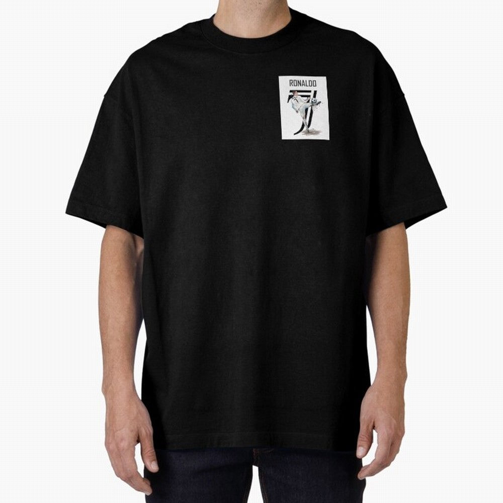 RONALDO CRISTIANO 7 Oversized T-Shirt Celebrate National Team Dreams in Match Day Hype around FIFA World Cup 2026 Group Stage, CR7, Spain, Championship Spirit, Famous Goals, Roaring Crowds and International Football Unity; Made for Collectors Who