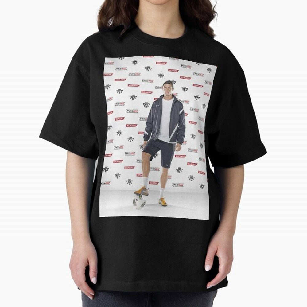 sport cristiano ronaldo football Oversized T-Shirt Support Iconic Players in FIFA World Cup 2026 Spirit, Highlighting Netherlands, Neymar, Tournament Hype, Historic Matchups, Family Viewing Parties and Global Sports Pride; Built for Supporters