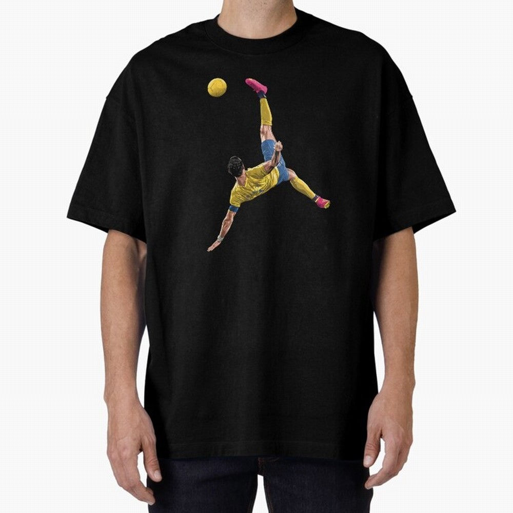 overheadkick bycyle shoot Oversized T-Shirt Celebrate Every Goal in FIFA World Cup 2026 Inspired by CR7, England Energy, Soccer Culture, Superstar Moments, National Team Dreams and Competitive Fire; Created for Match Day Parties, Soccer Gifts, Fan